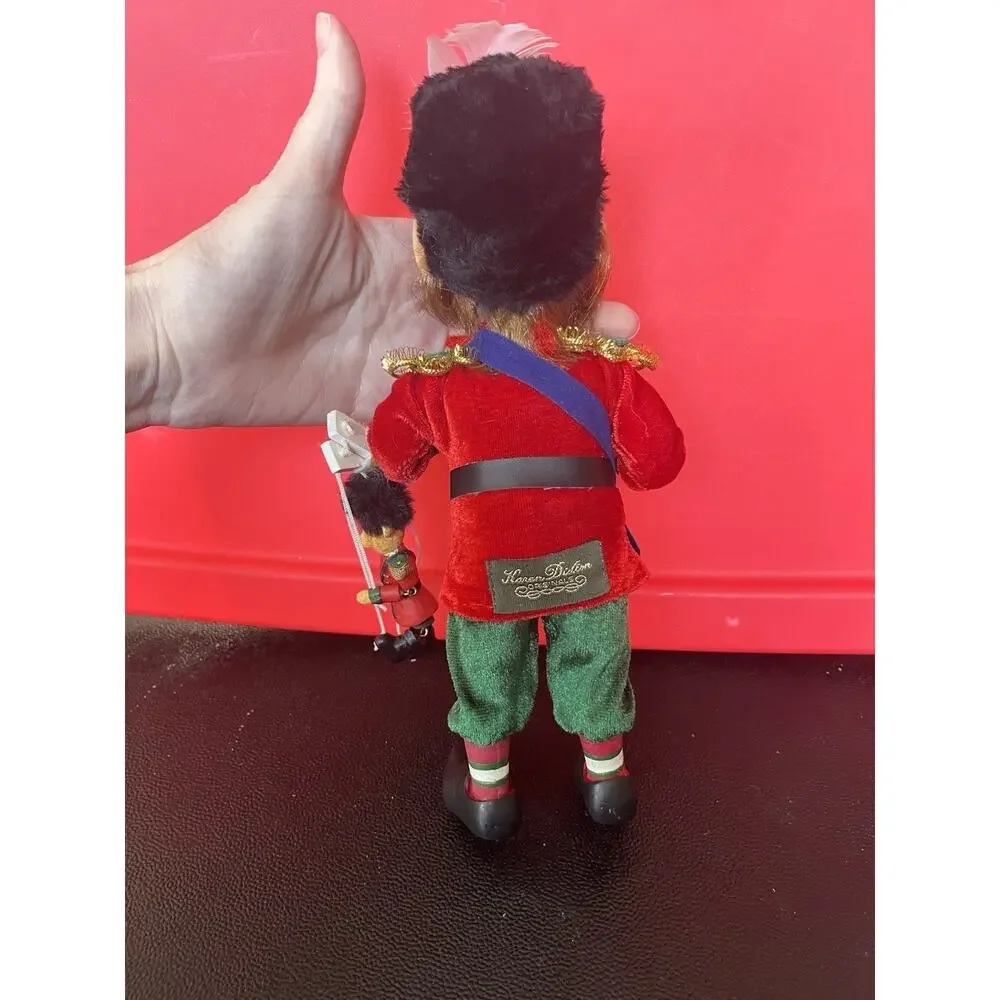 Karen Didion Rare Christmas Elf Shelf Sitter Posable Holding Puppet Vtg